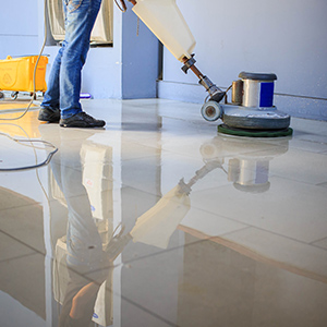 cleaning company cleaning floors of commercial space bensalem pa